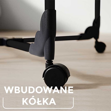 Suszarka na pranie Vileda Mixer 3 Ultimate czarna - wbudowane kółka