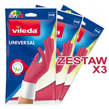 Rękawice Vileda Universal "M" - zestaw 3 pary