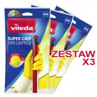 Rękawice Vileda Super Grip "M" - zestaw 3 pary