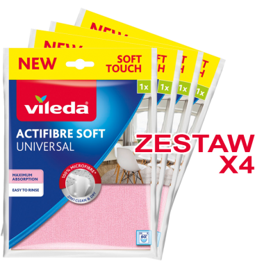 Ściereczka Vileda Actifibre Soft - zestaw 4 szt.