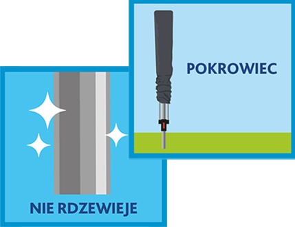 Aluminiowa konstrukcja sprawia, że suszarka nie rdzewieje dzięki czemu jest bardziej trwała a pokrowiec w zestawie zapewnia dodatkową ochronę przed promieniami UV.