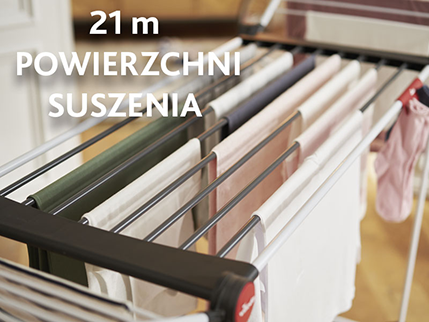 Suszarka na pranie Vileda Soft Care - 21 metrów powierzchni suszenia