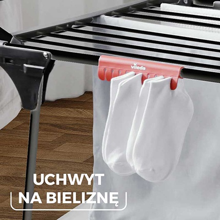 Suszarka na pranie Vileda King Ultimate czarna - uchwyt na bieliznę