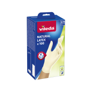 Rękawice lateksowe Vileda Natural Latex S/M 100 szt.