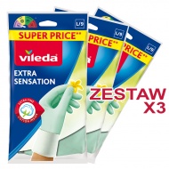 Rękawice Vileda Extra Sensation "L" - zestaw 3 pary