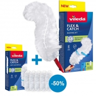 Zestaw Miotełka do kurzu z krótką rączką + 7 wkładów Vileda Flex & Catch