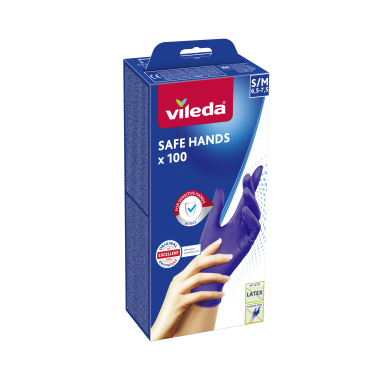 Rękawice nitrylowe Vileda Safe Hands S/M 100 szt.