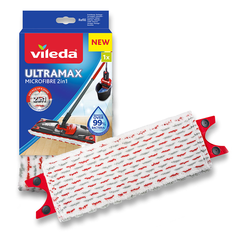 VILEDA 2× Ultramax mop replacement Micro+Cotton - Replacement Mop