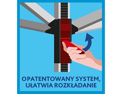 Vileda Sun Lift Plus 60 - opatentowany system, ułatwia rozkładanie