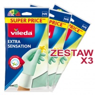 Rękawice Vileda Extra Sensation "M" - zestaw 3 pary