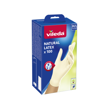 Rękawice lateksowe Vileda Natural Latex M/L 100 szt.